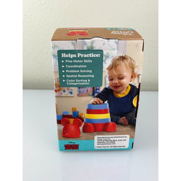 Disney Baby Mickey Mouse Plastic Stacker Toy 6mo+ New, Open Box Green Toys Gift - Picture 5 of 14